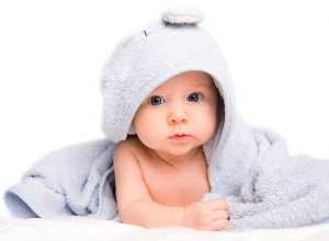 Baby in bath towel