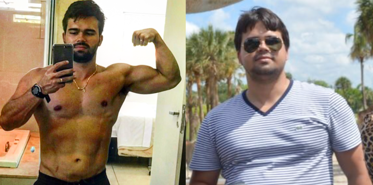 Antes e Depois Dr. Lucas Teixeira: menos 24 kg em 1 ano e meio. (Foto: Arquivo Pessoal)