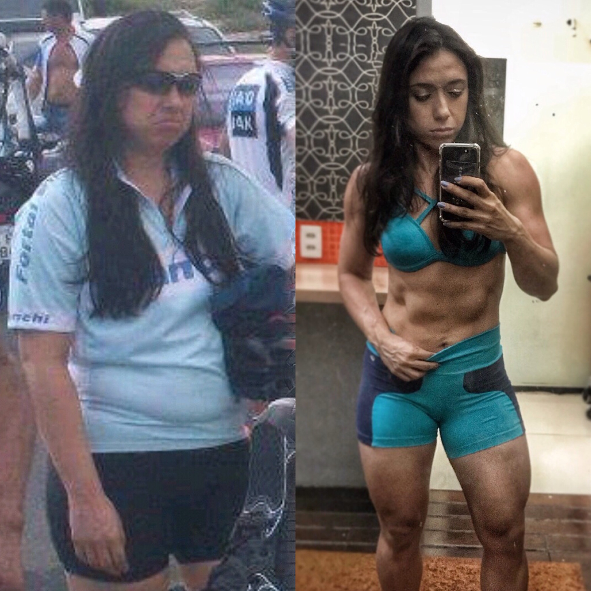 Antes e Depois da Carlinha Fernandes (Foto: Instagram)